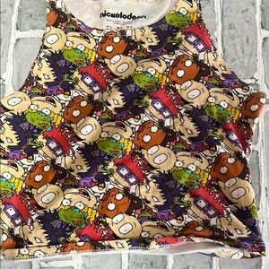 Nickelodeon Cartoon Print Crop Top